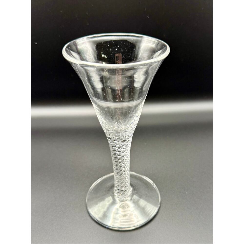 Blenko/Royal Leerdam Air Twist Crystal Wine Glass
